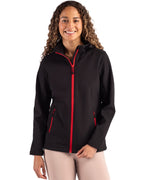 Clique® Tempo Recycled Stretch Softshell Womens Hooded Jacket