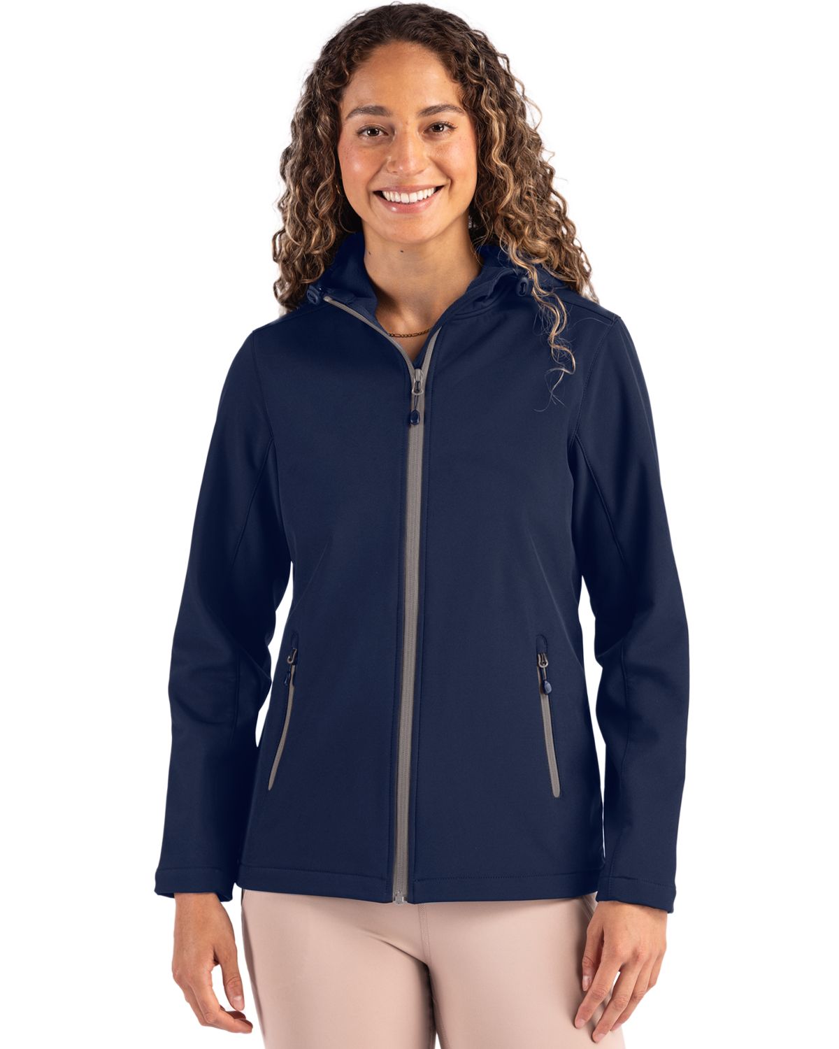 Clique® Tempo Recycled Stretch Softshell Womens Hooded Jacket