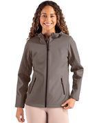 Clique® Tempo Recycled Stretch Softshell Womens Hooded Jacket