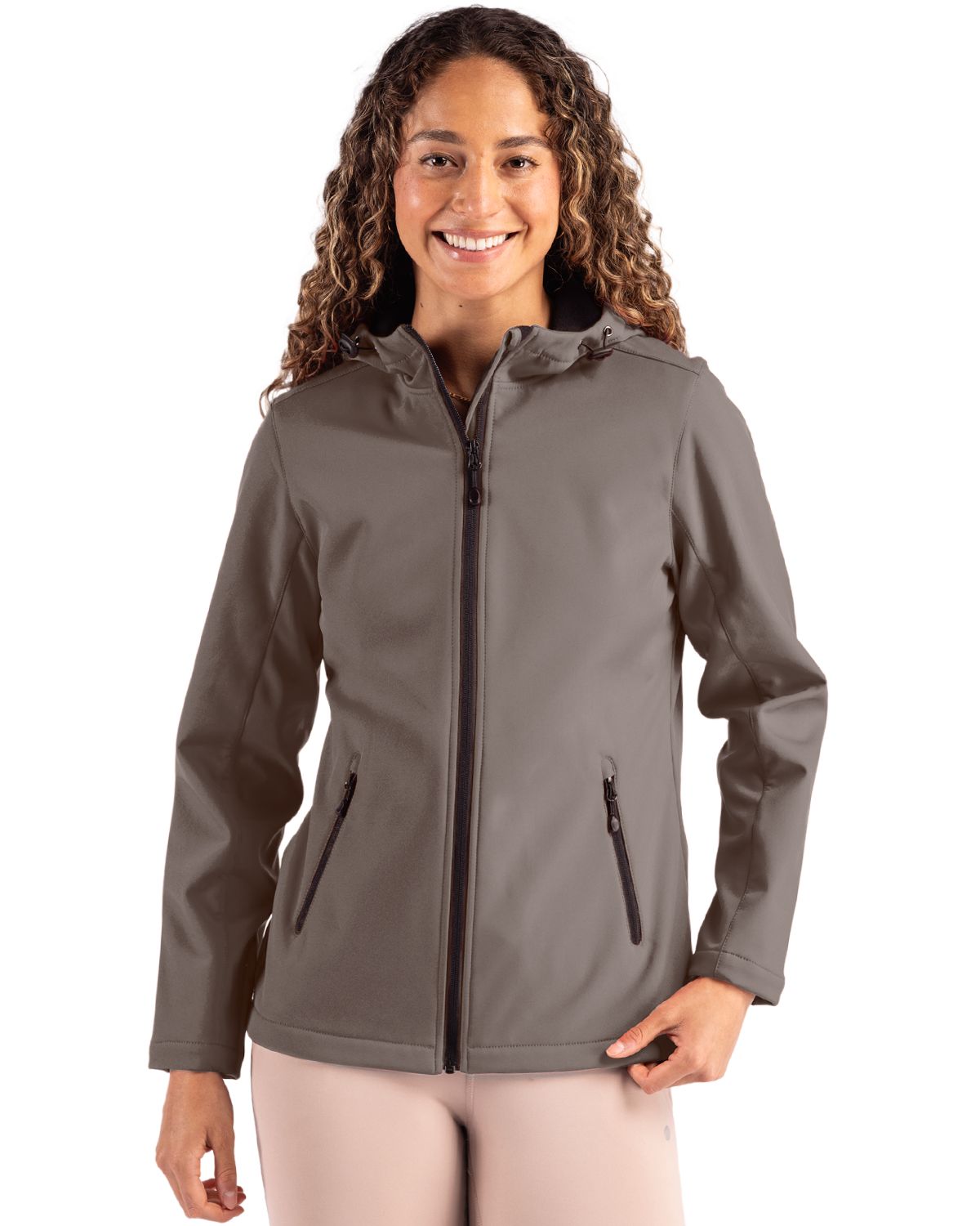 Clique® Tempo Recycled Stretch Softshell Womens Hooded Jacket