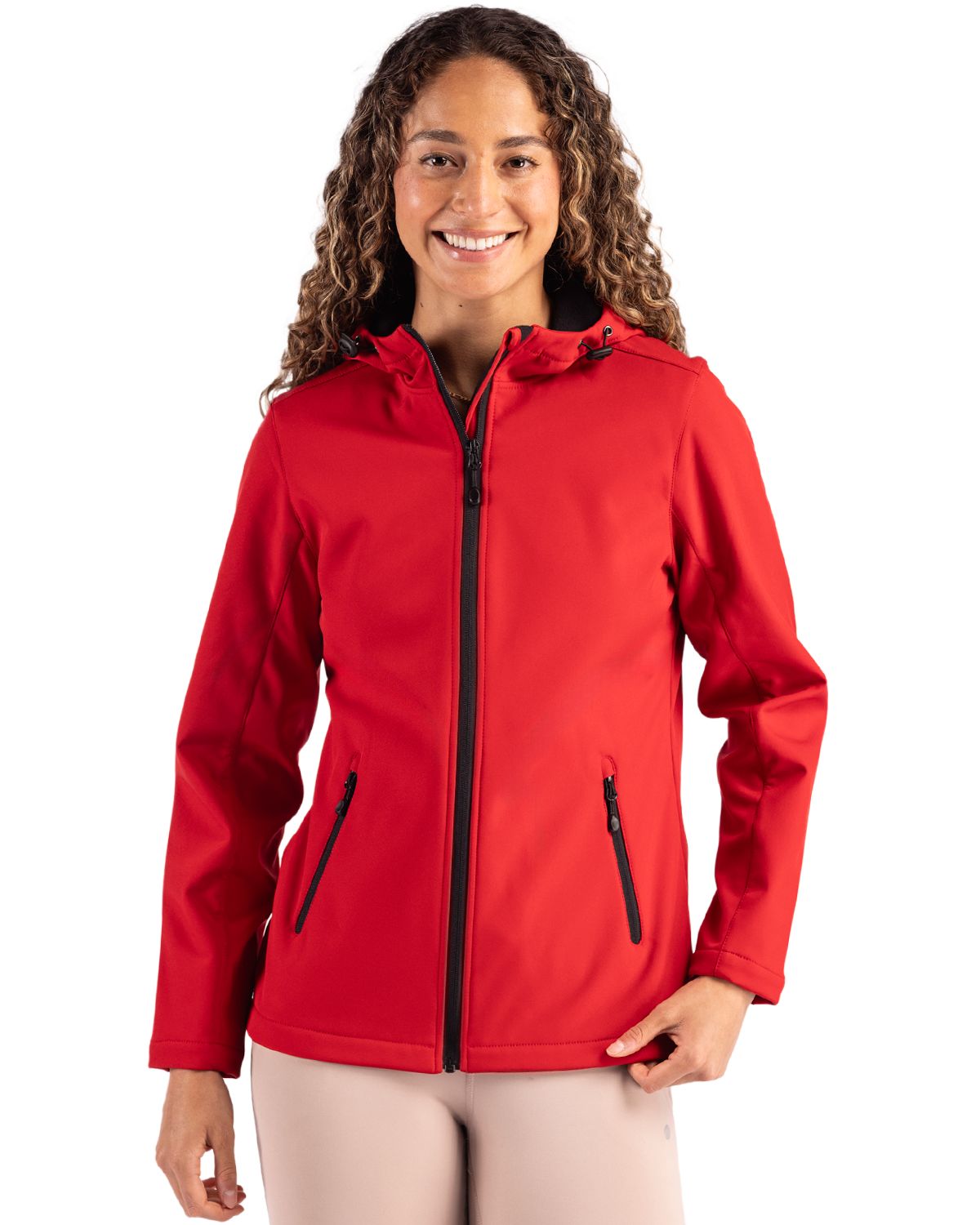 Clique® Tempo Recycled Stretch Softshell Womens Hooded Jacket