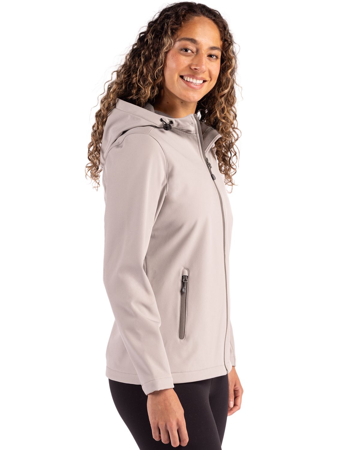 Clique® Tempo Recycled Stretch Softshell Womens Hooded Jacket