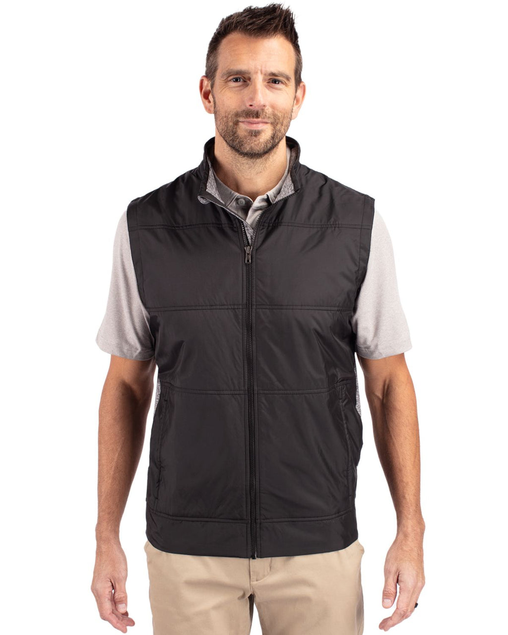 Cutter & Buck® Stealth Hybrid Quilted Mens Big and Tall Windbreaker Vest