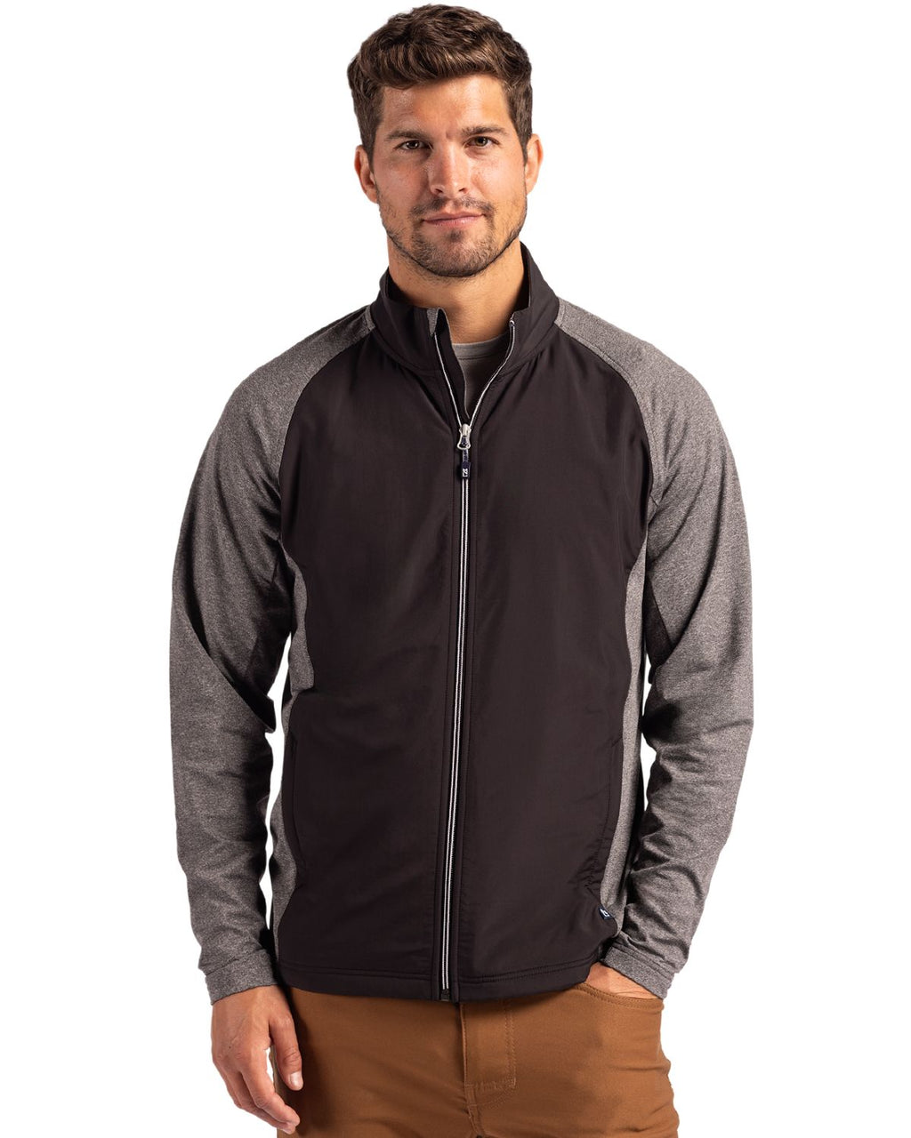 Cutter & Buck® Adapt Eco Knit Hybrid Recycled Mens Big & Tall Full Zip Jacket