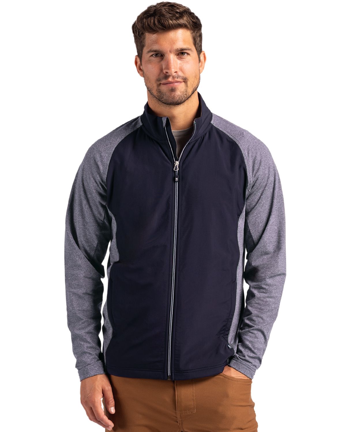 Cutter & Buck® Adapt Eco Knit Hybrid Recycled Mens Full Zip Jacket