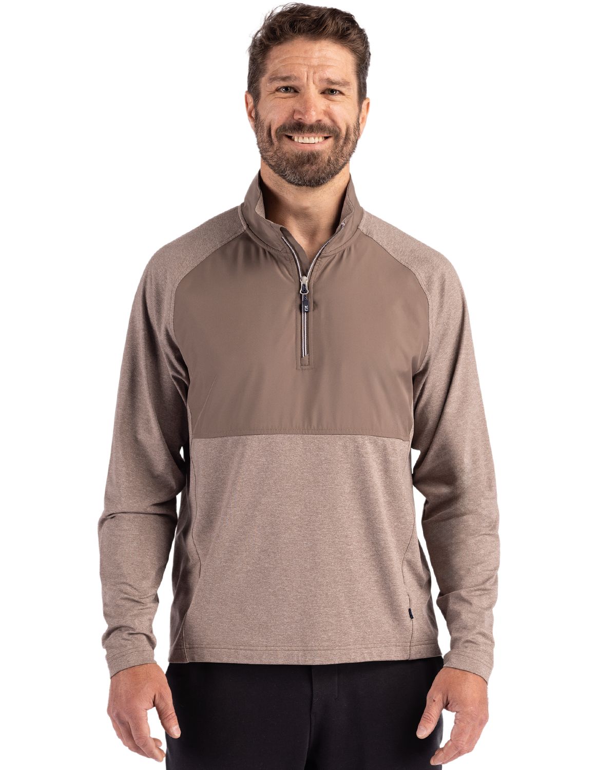Cutter & Buck® Adapt Eco Knit Hybrid Recycled Mens Quarter Zip