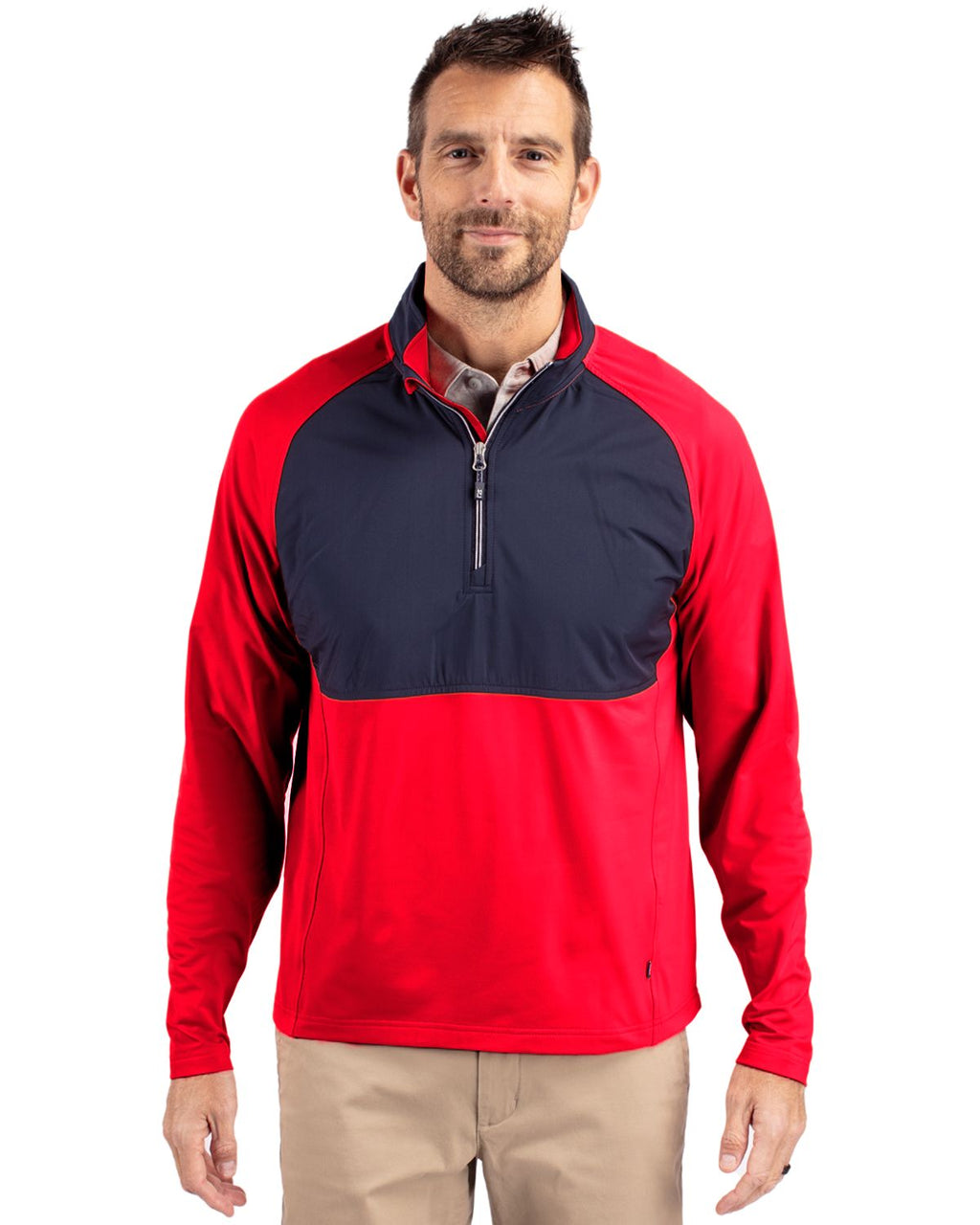Cutter & Buck® Adapt Eco Knit Hybrid Recycled Mens Quarter Zip