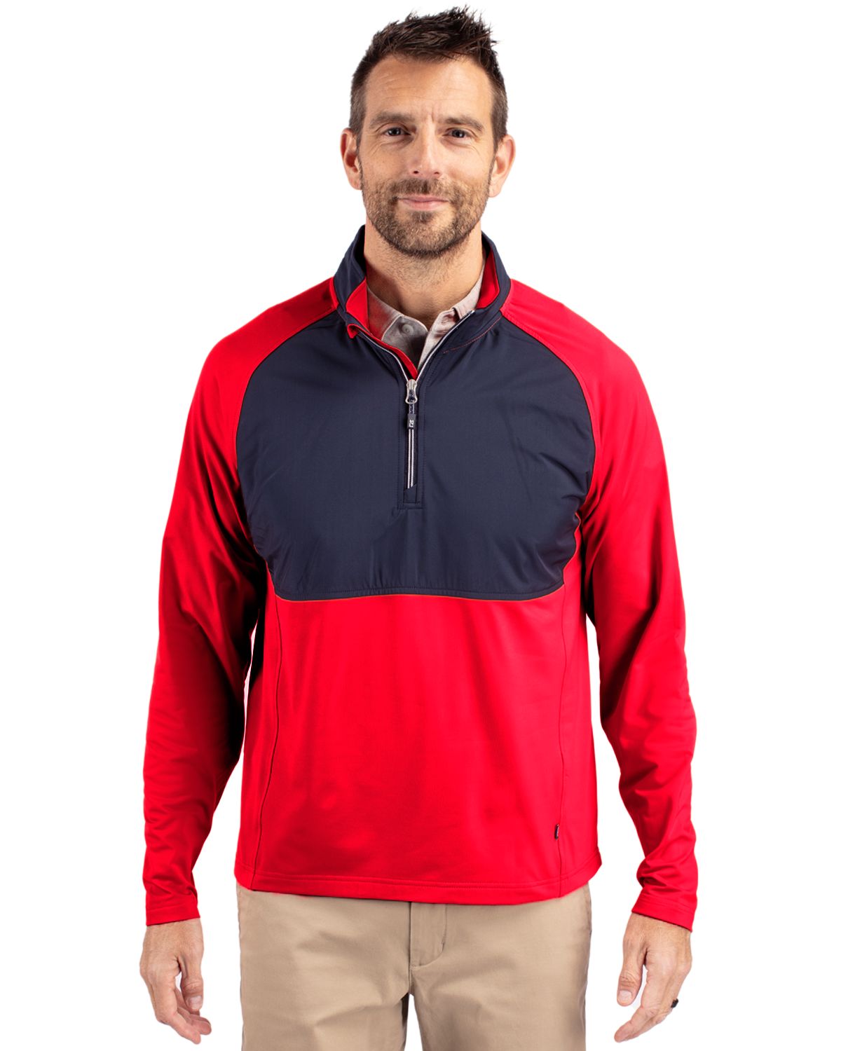 Cutter & Buck® Adapt Eco Knit Hybrid Recycled Mens Quarter Zip