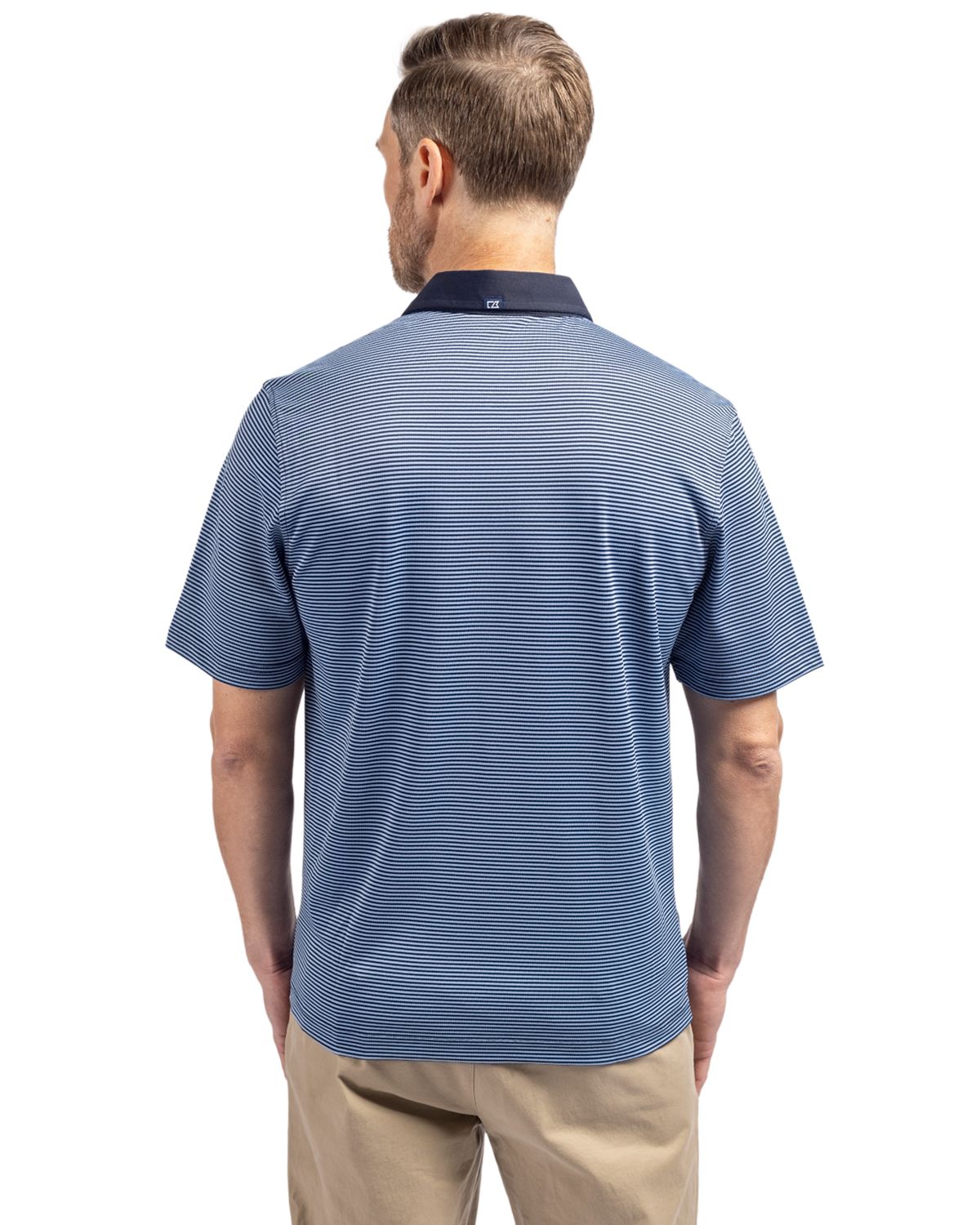 Cutter & Buck® Virtue Eco Pique Micro Stripe Recycled Mens Polo