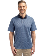 Cutter & Buck® Virtue Eco Pique Micro Stripe Recycled Mens Big & Tall Polo