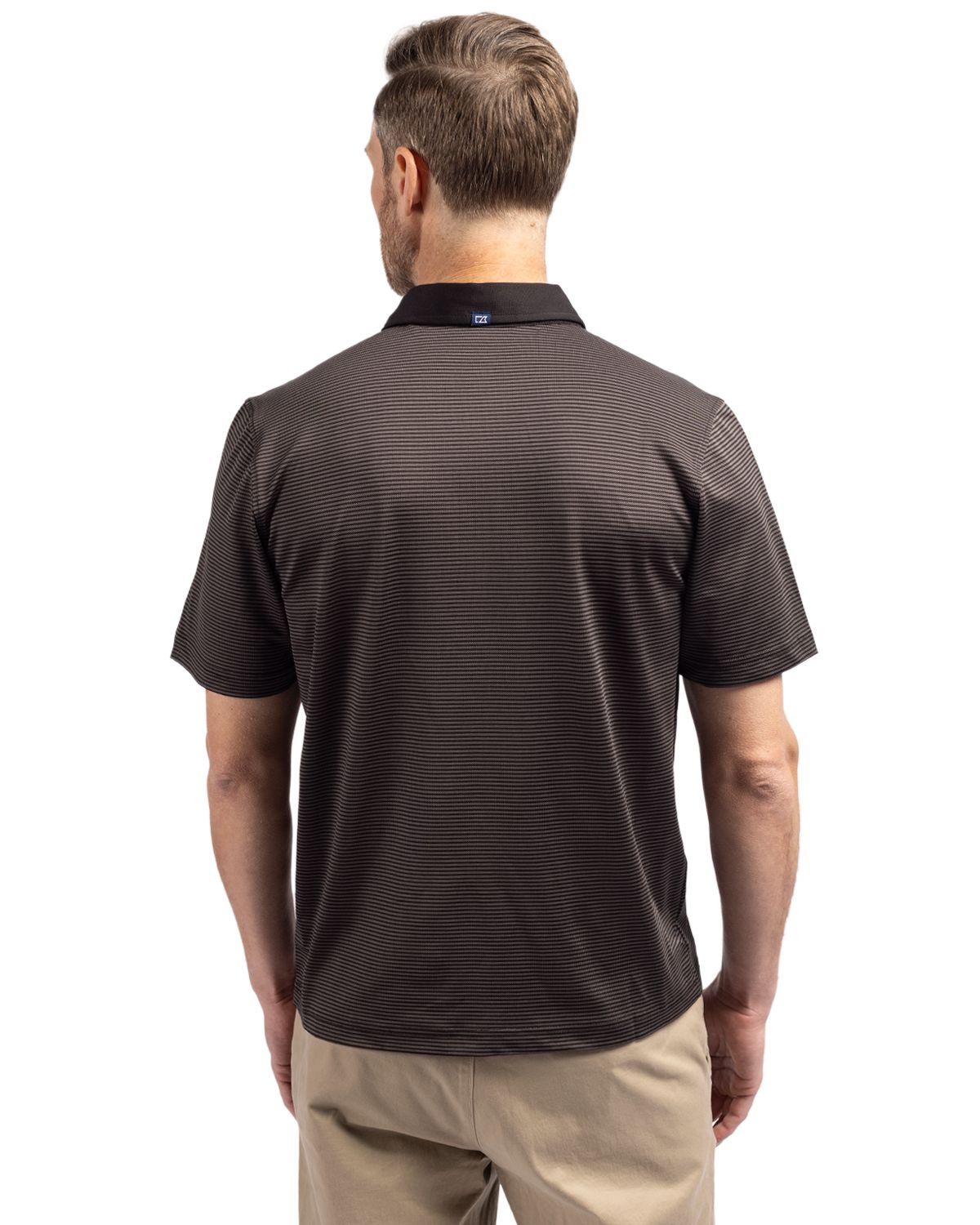 Cutter & Buck® Virtue Eco Pique Micro Stripe Recycled Mens Big & Tall Polo