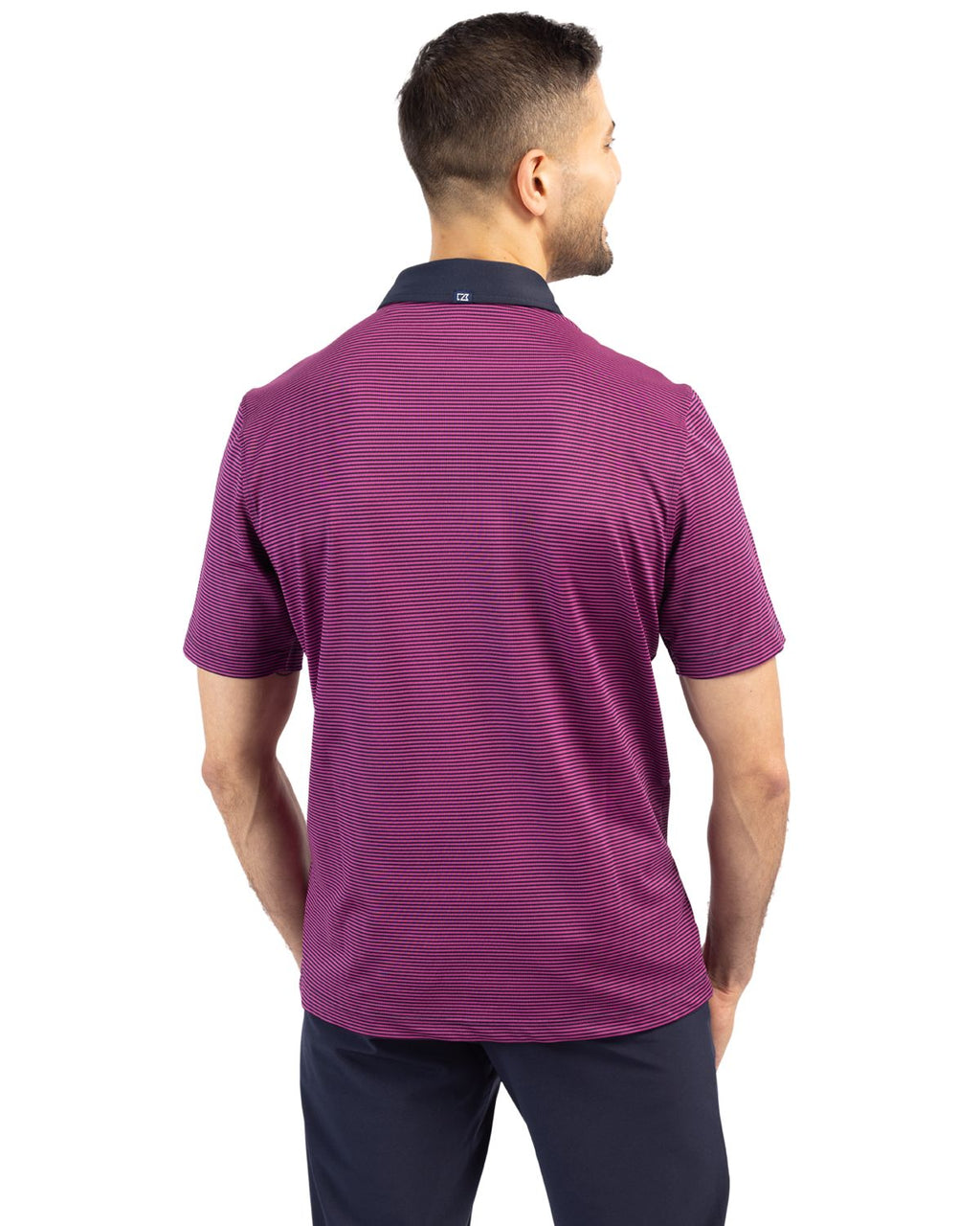 Cutter & Buck® Virtue Eco Pique Micro Stripe Recycled Mens Polo