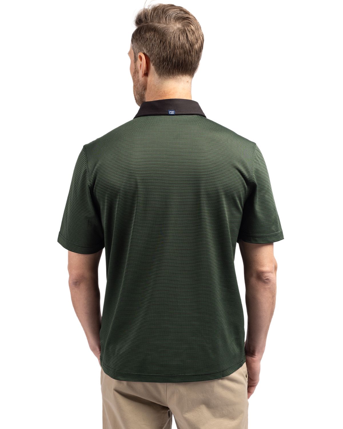 Cutter & Buck® Virtue Eco Pique Micro Stripe Recycled Mens Polo