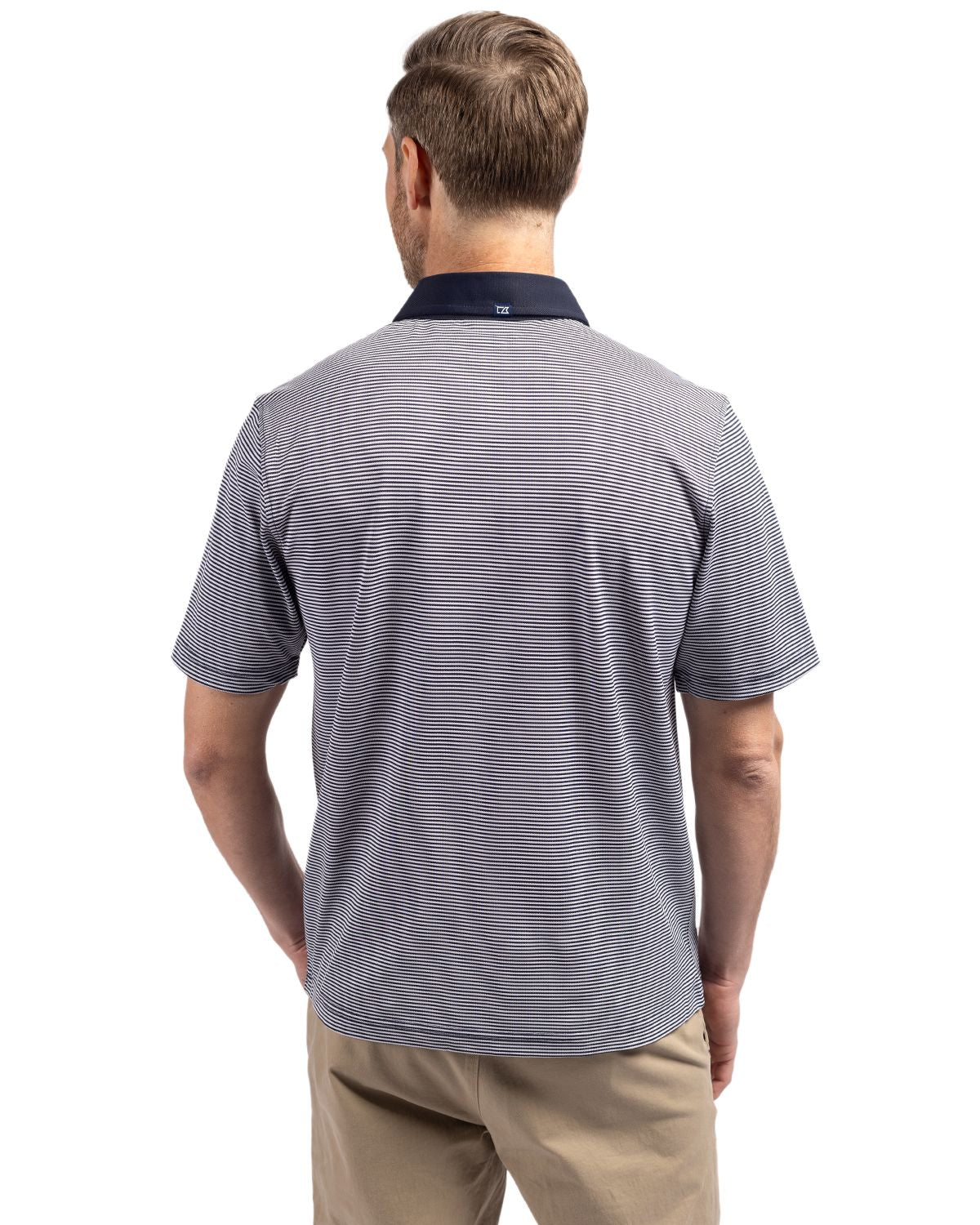 Cutter & Buck® Virtue Eco Pique Micro Stripe Recycled Mens Polo