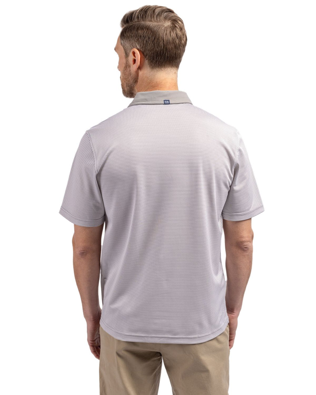 Cutter & Buck® Virtue Eco Pique Micro Stripe Recycled Mens Big & Tall Polo