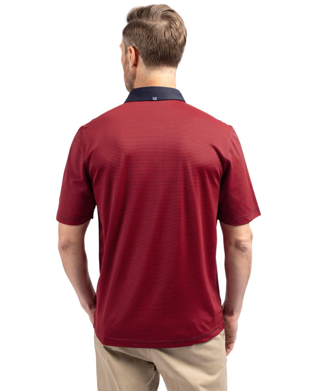 Cutter & Buck® Virtue Eco Pique Micro Stripe Recycled Mens Polo