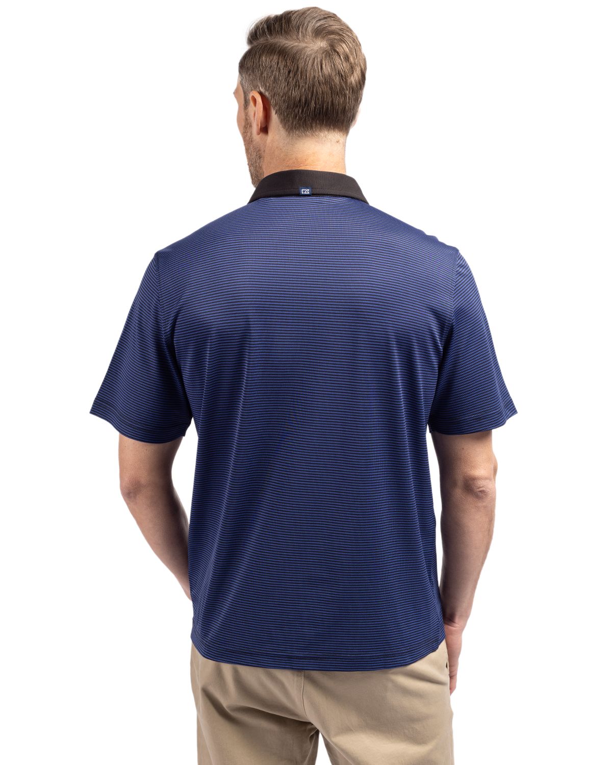 Cutter & Buck® Virtue Eco Pique Micro Stripe Recycled Mens Big & Tall Polo
