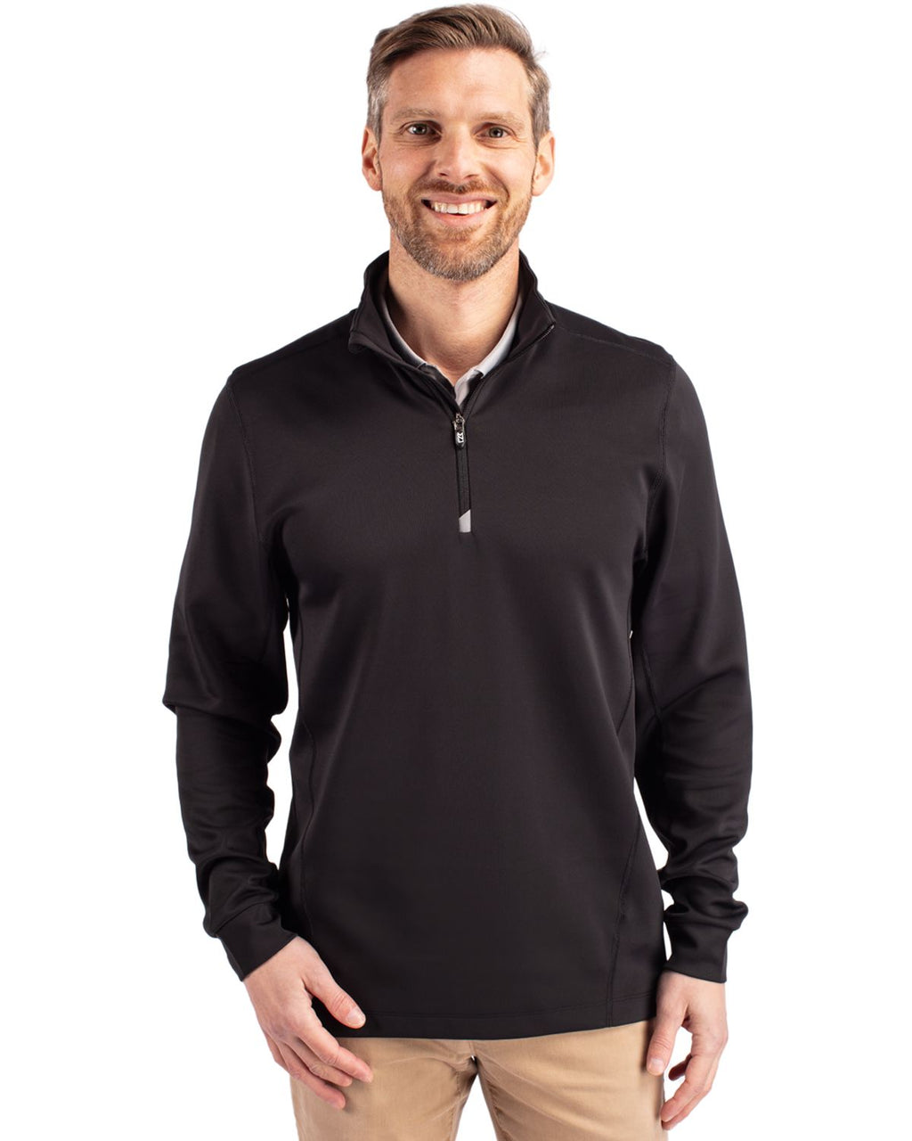Cutter & Buck® Traverse Stretch Eco Quarter Zip Mens Big and Tall Pull Over