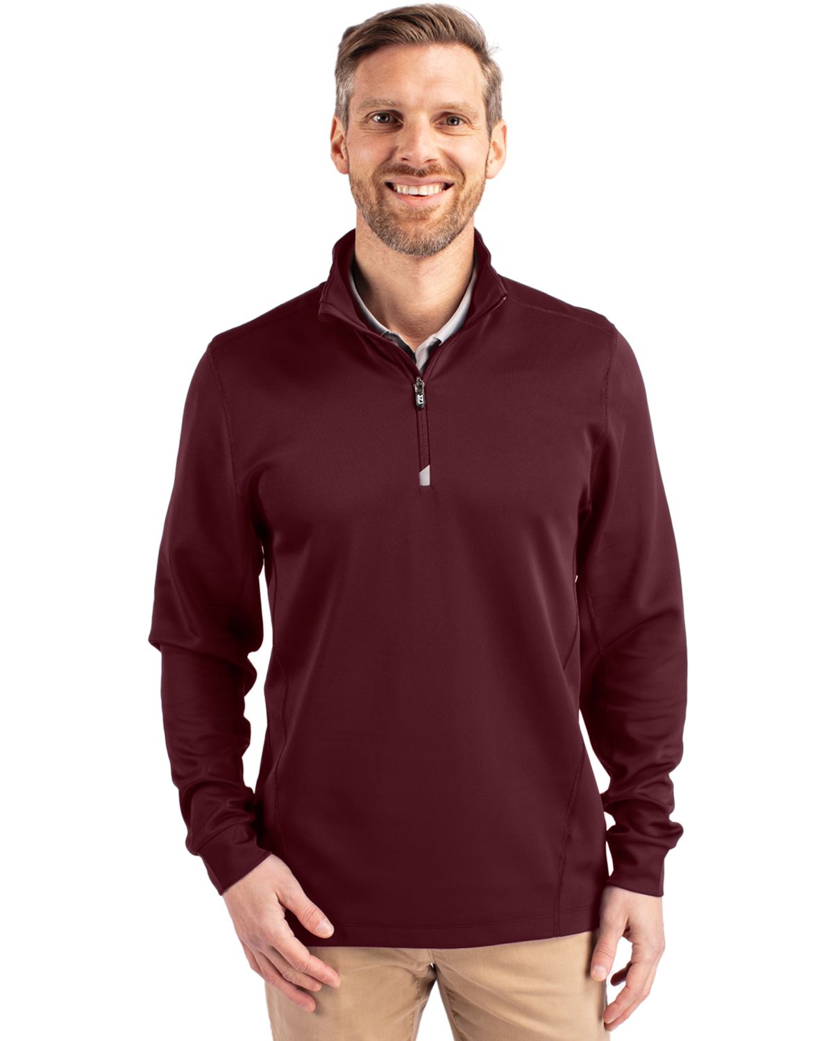 Cutter & Buck® Traverse Stretch Eco Quarter Zip Mens Pull Over