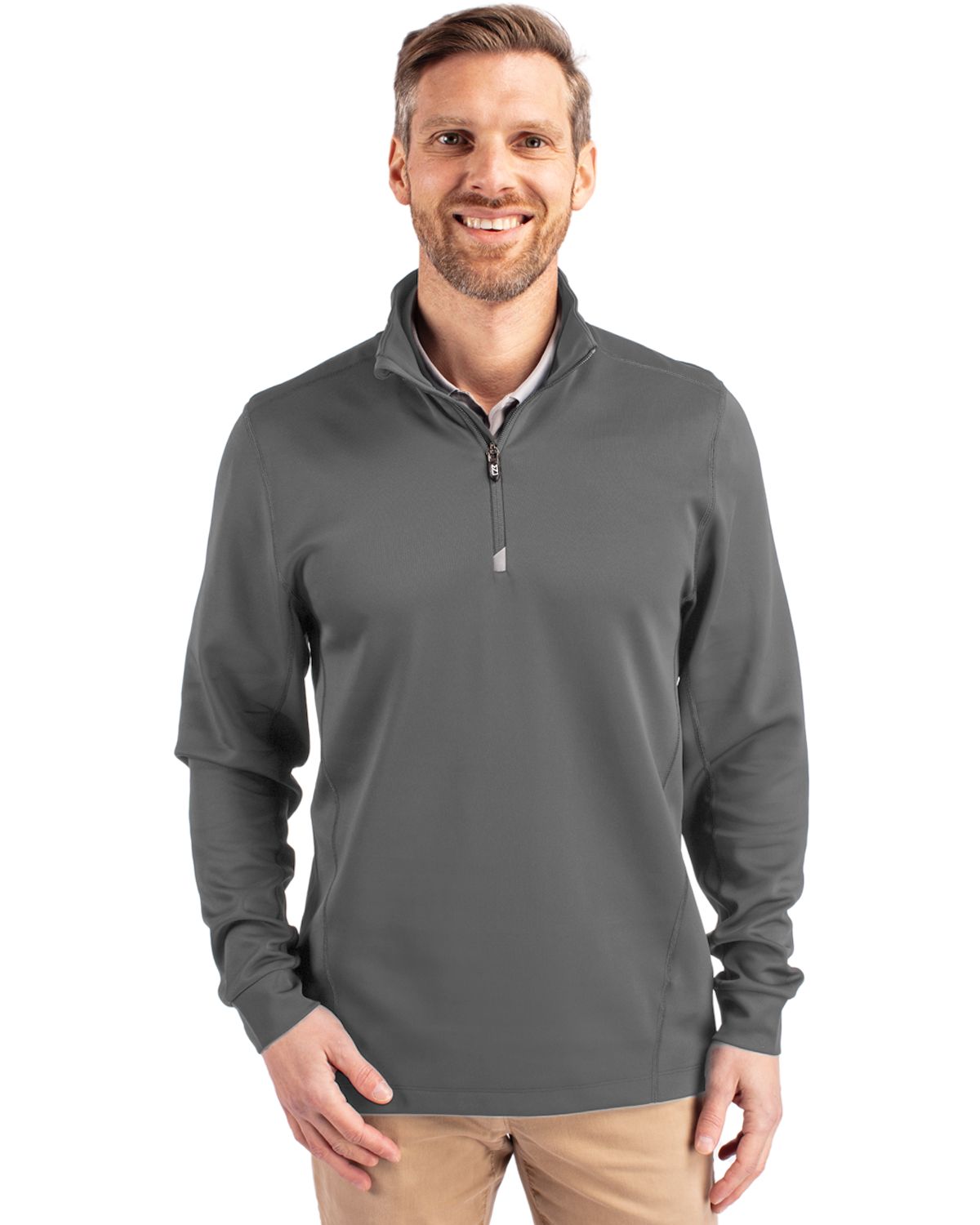 Cutter & Buck® Traverse Stretch Eco Quarter Zip Mens Big and Tall Pull Over