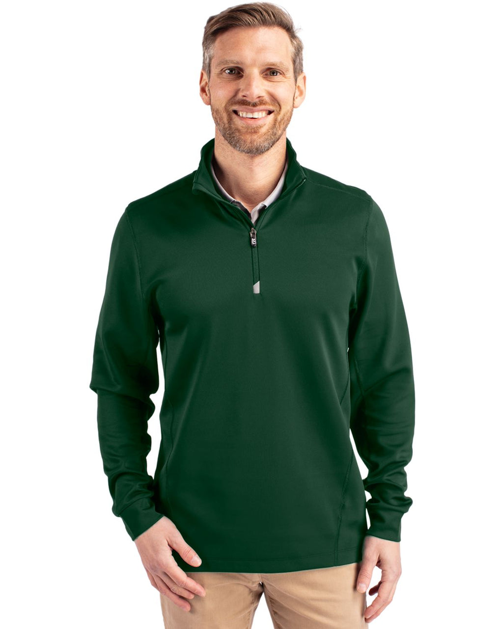 Cutter & Buck® Traverse Stretch Eco Quarter Zip Mens Pull Over