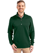 Cutter & Buck® Traverse Stretch Eco Quarter Zip Mens Pull Over