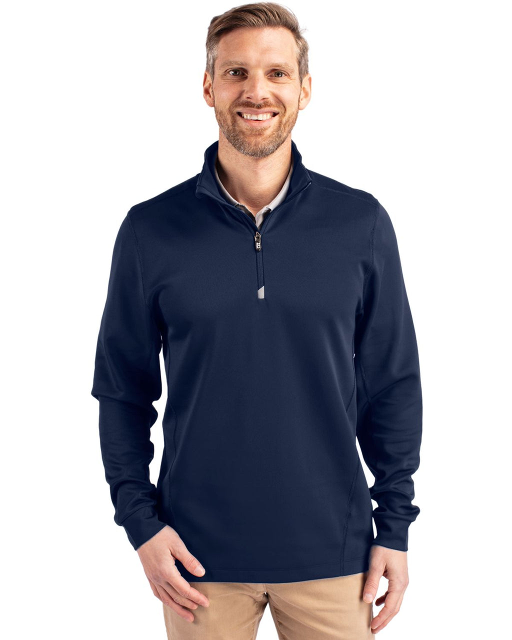 Cutter & Buck® Traverse Stretch Eco Quarter Zip Mens Pull Over
