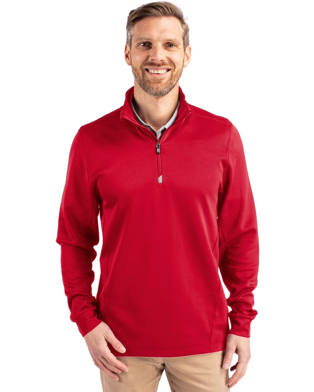 Cutter & Buck® Traverse Stretch Eco Quarter Zip Mens Pull Over