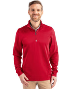 Cutter & Buck® Traverse Stretch Eco Quarter Zip Mens Pull Over
