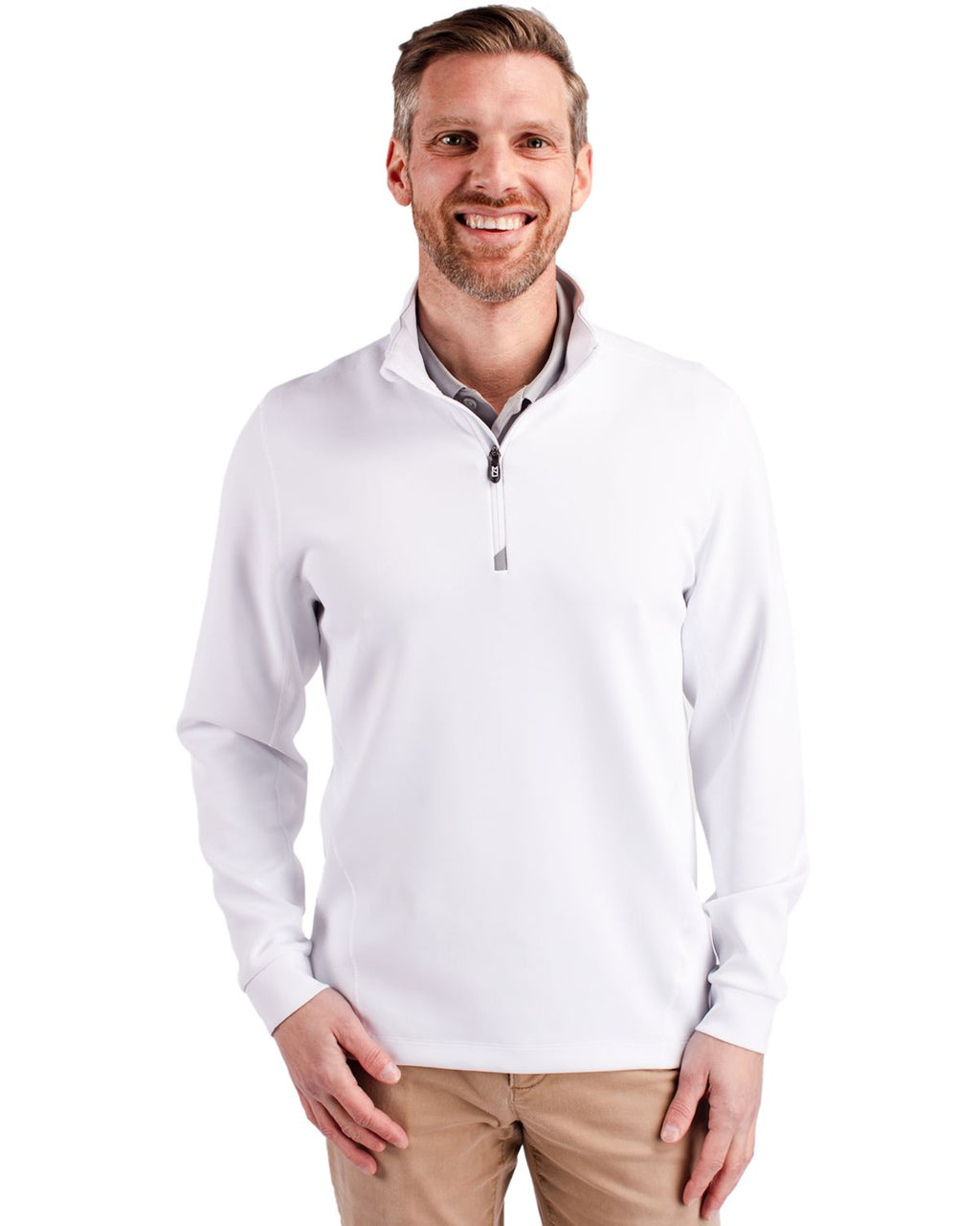 Cutter & Buck® Traverse Stretch Eco Quarter Zip Mens Pull Over