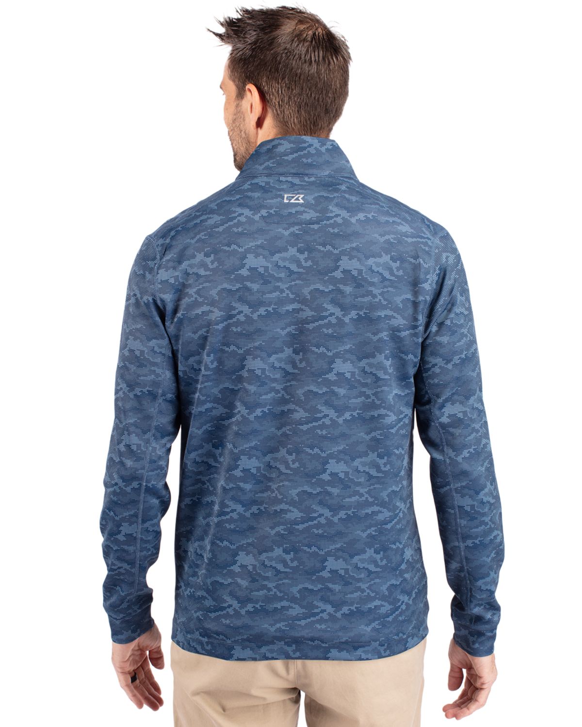 Cutter & Buck® Traverse Stretch Eco Camo Print Quarter Zip Mens Pull Over