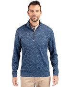 Cutter & Buck® Traverse Stretch Eco Camo Print Quarter Zip Mens Pull Over