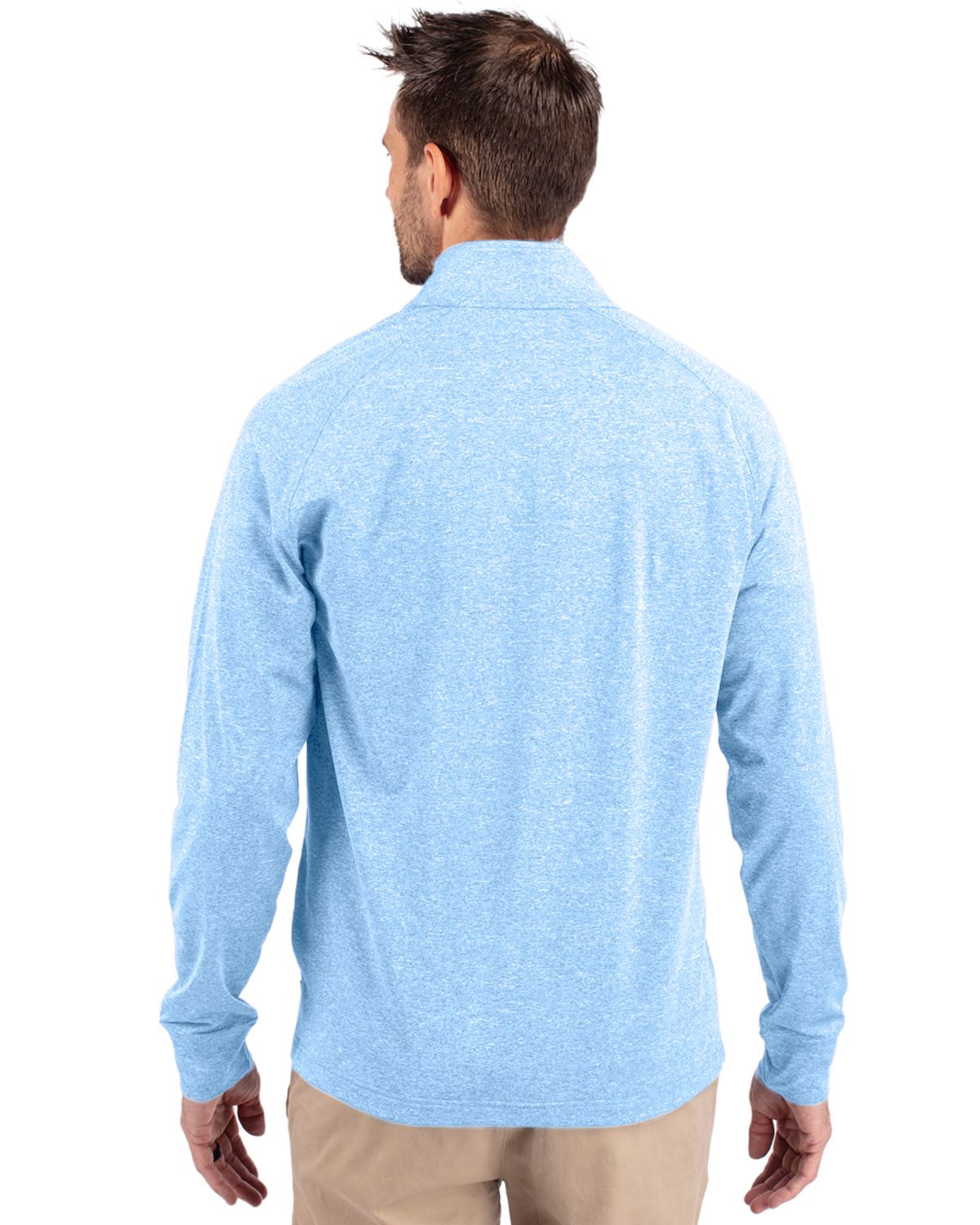 Cutter & Buck® Adapt Eco Knit Heather Mens Quarter Zip Pull Over
