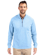 Cutter & Buck® Adapt Eco Knit Heather Mens Quarter Zip Pull Over