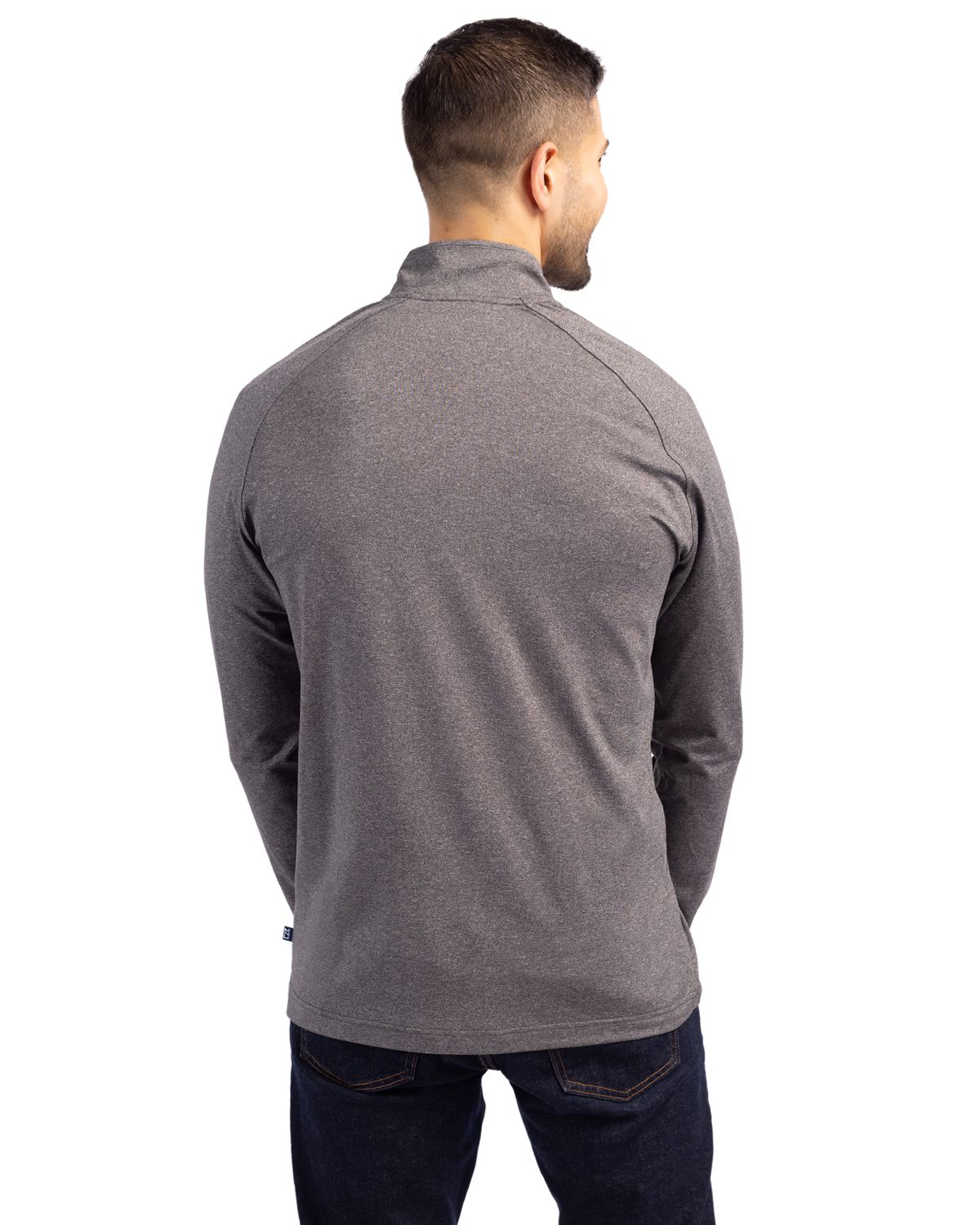 Cutter & Buck® Adapt Eco Knit Heather Mens Big & Tall Quarter Zip Pull Over