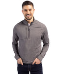 Cutter & Buck® Adapt Eco Knit Heather Mens Big & Tall Quarter Zip Pull Over