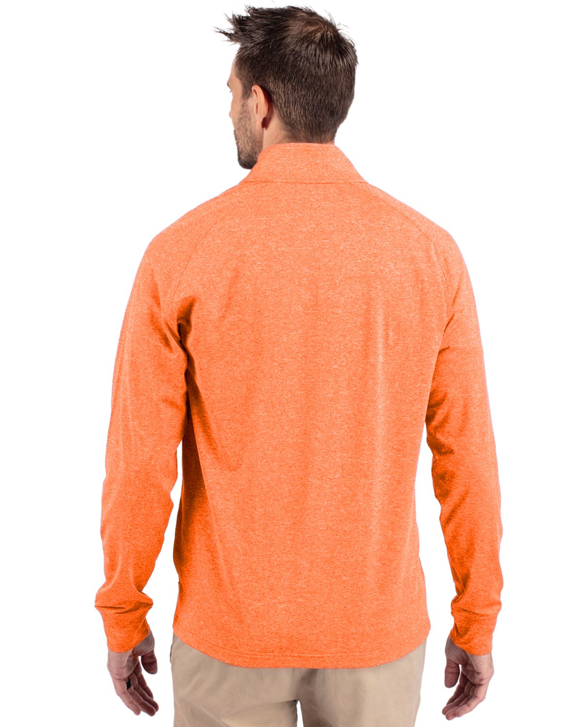 Cutter & Buck® Adapt Eco Knit Heather Mens Quarter Zip Pull Over