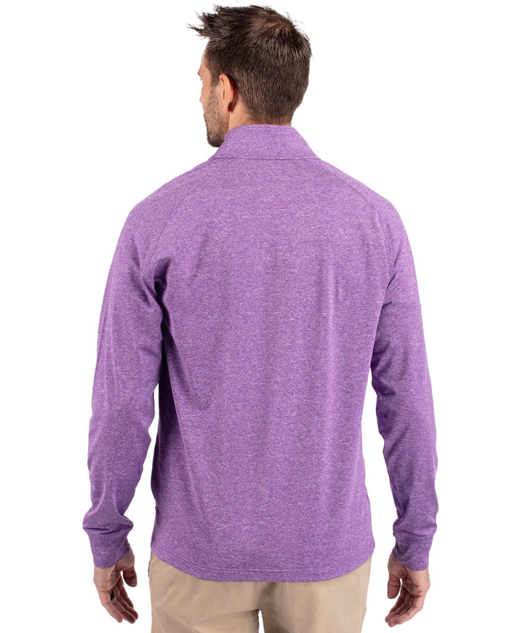 Cutter & Buck® Adapt Eco Knit Heather Mens Quarter Zip Pull Over