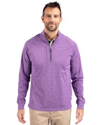 Cutter & Buck® Adapt Eco Knit Heather Mens Quarter Zip Pull Over