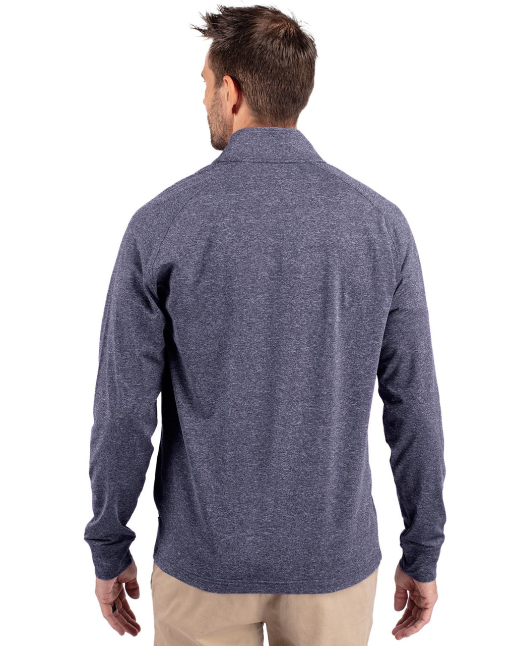 Cutter & Buck® Adapt Eco Knit Heather Mens Quarter Zip Pull Over