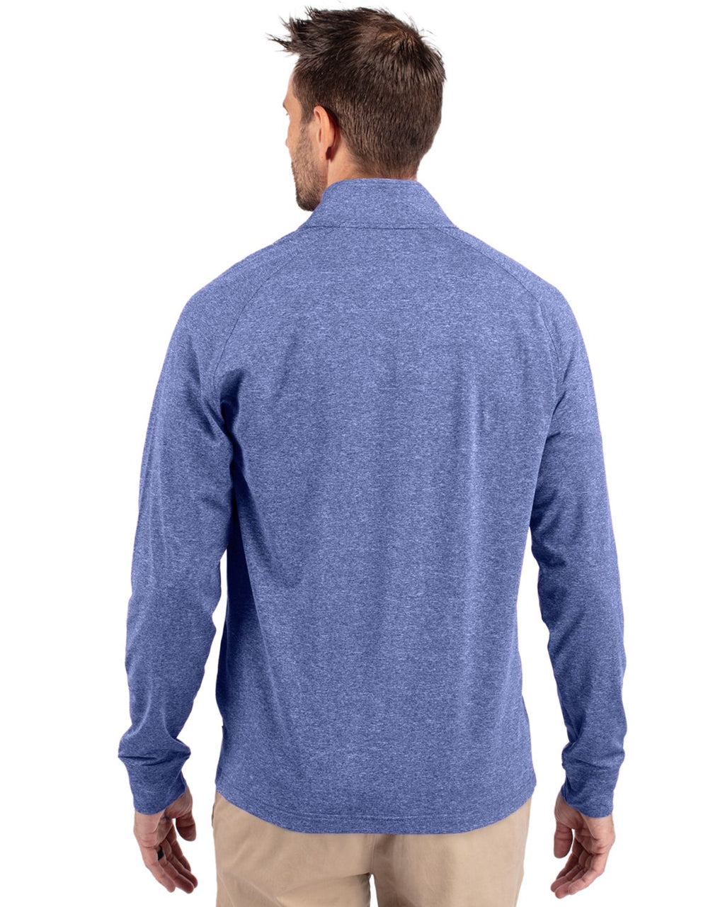 Cutter & Buck® Adapt Eco Knit Heather Mens Big & Tall Quarter Zip Pull Over