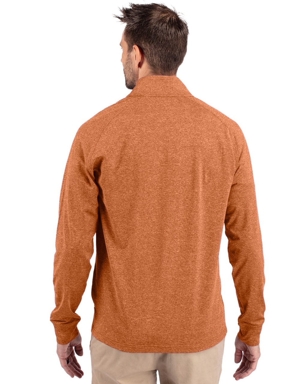 Cutter & Buck® Adapt Eco Knit Heather Mens Quarter Zip Pull Over