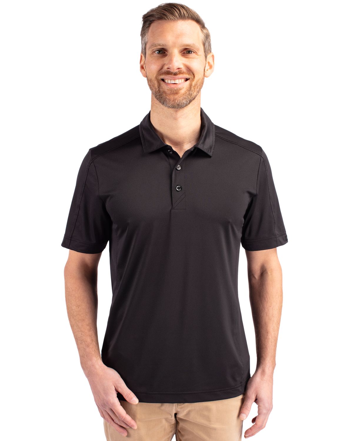 Cutter & Buck® Prospect Eco Textured Stretch Recycled Mens Big & Tall Polo
