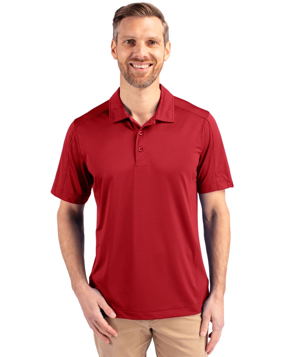 Cutter & Buck® Prospect Eco Textured Stretch Recycled Mens Short Sleeve Polo