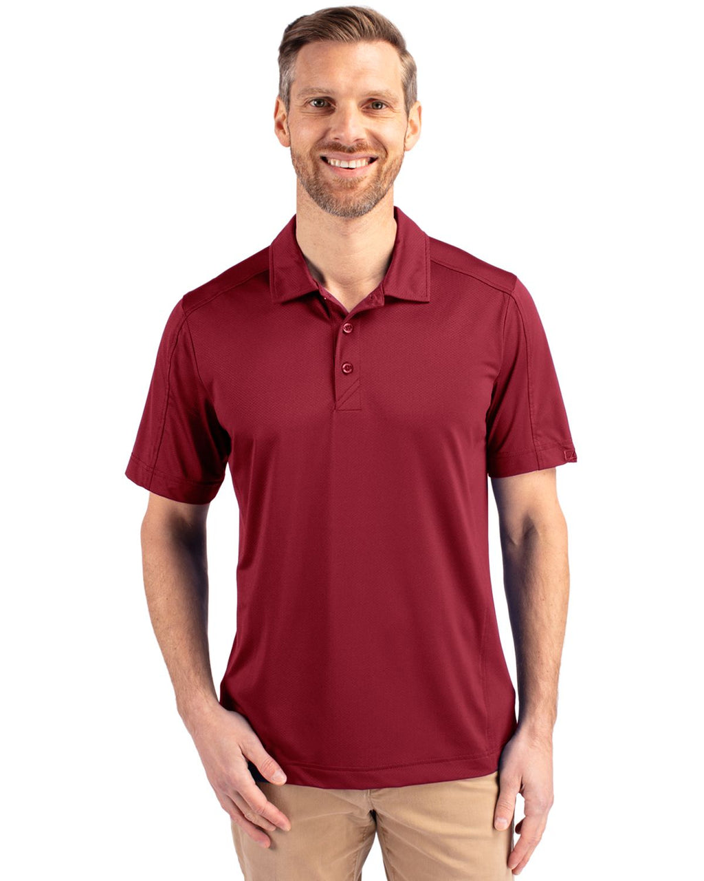 Cutter & Buck® Prospect Eco Textured Stretch Recycled Mens Short Sleeve Polo