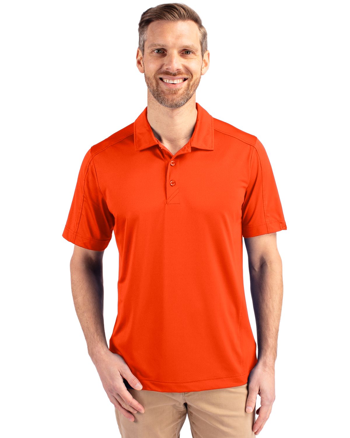 Cutter & Buck® Prospect Eco Textured Stretch Recycled Mens Big & Tall Polo