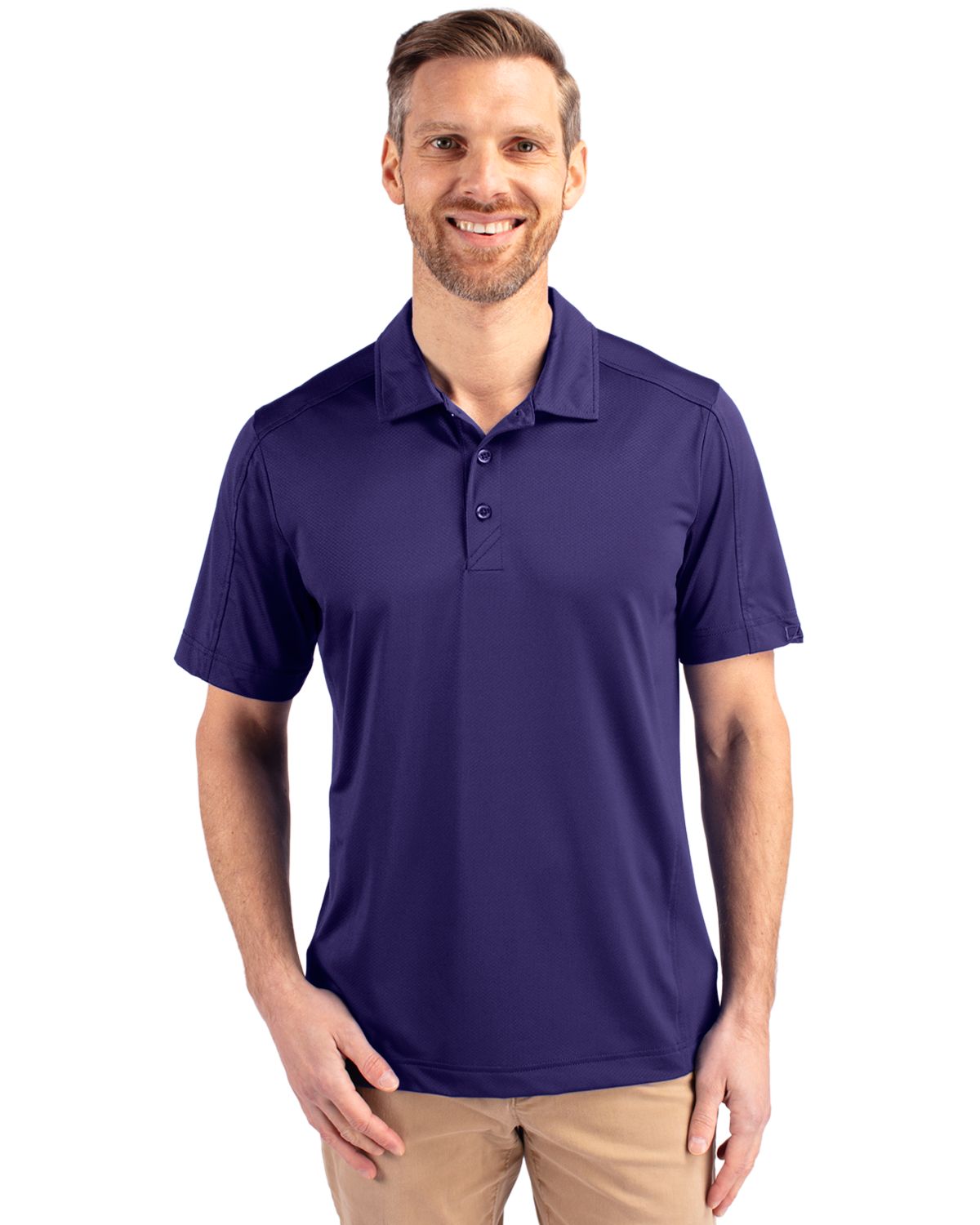 Cutter & Buck® Prospect Eco Textured Stretch Recycled Mens Short Sleeve Polo