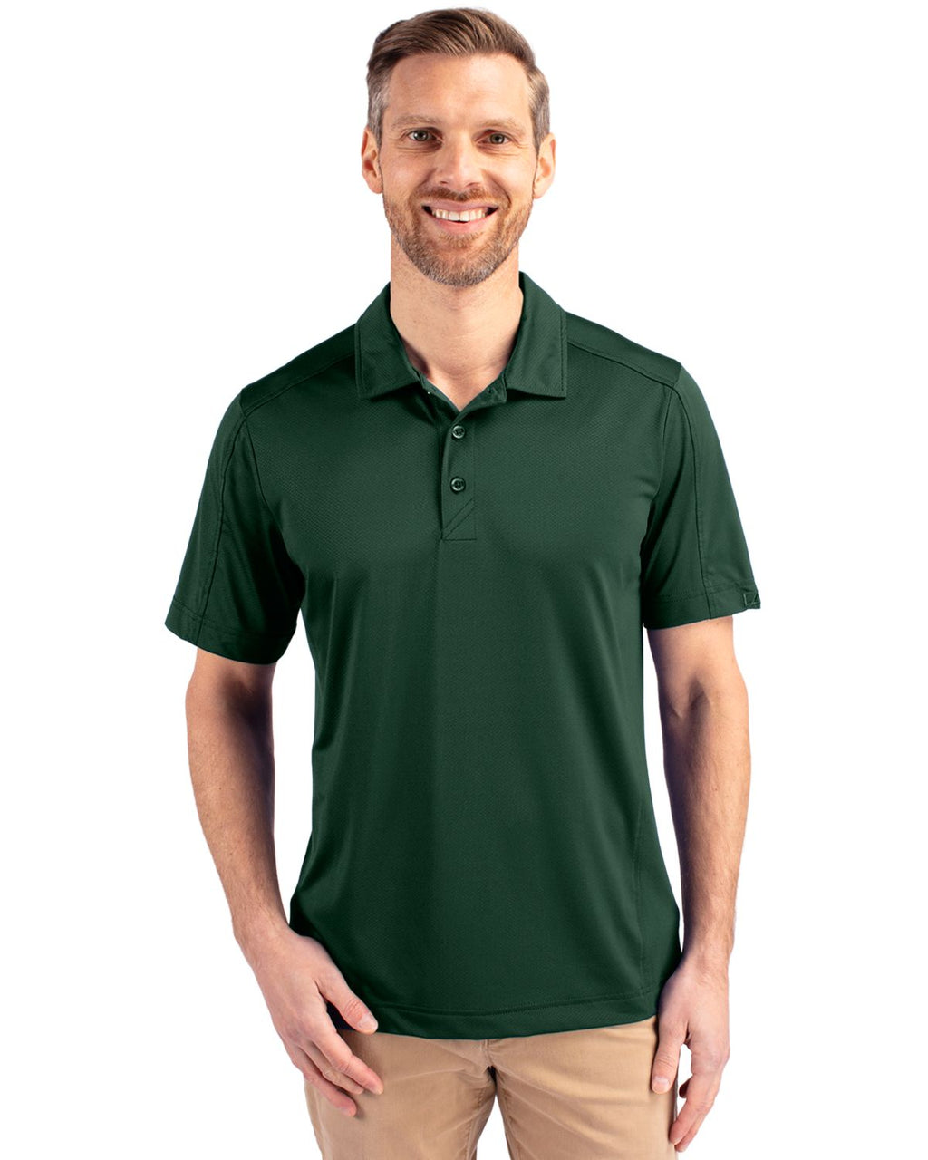Cutter & Buck® Prospect Eco Textured Stretch Recycled Mens Big & Tall Polo