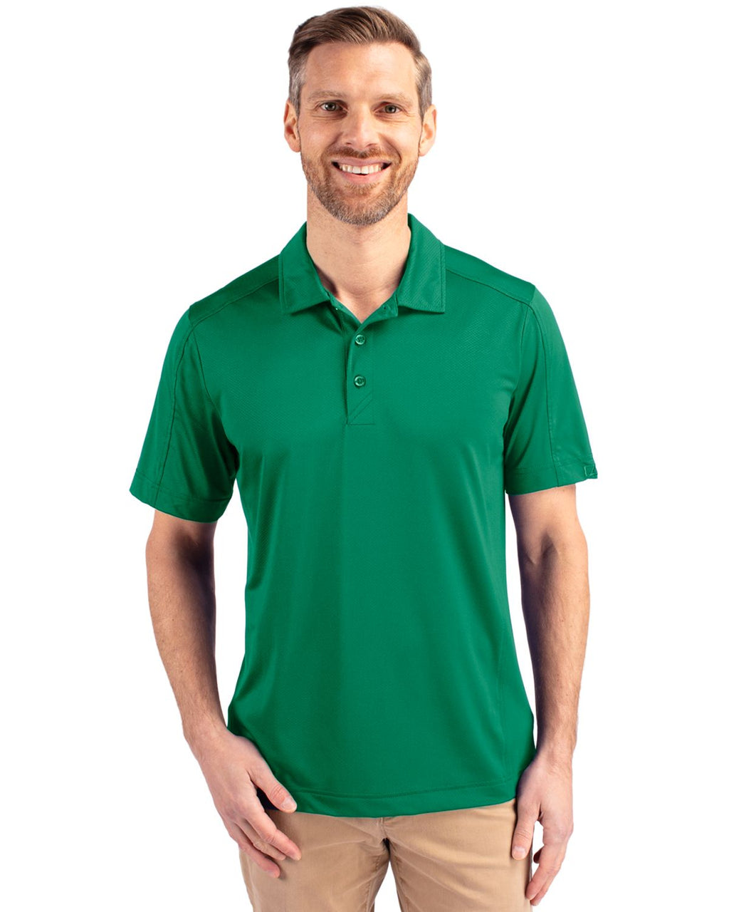 Cutter & Buck® Prospect Eco Textured Stretch Recycled Mens Short Sleeve Polo