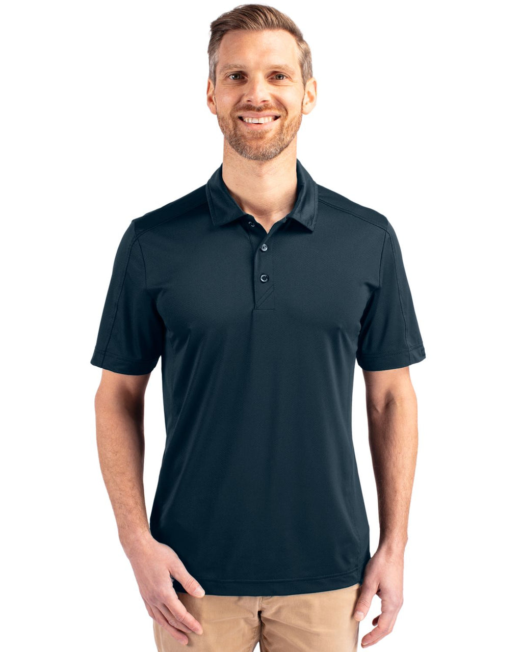 Cutter & Buck® Prospect Eco Textured Stretch Recycled Mens Big & Tall Polo